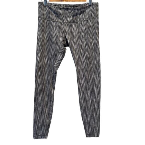 Lululemon Wunder Under Low-Rise Leggings Gray Snakeskin Print Size 10 - Picture 5 of 8